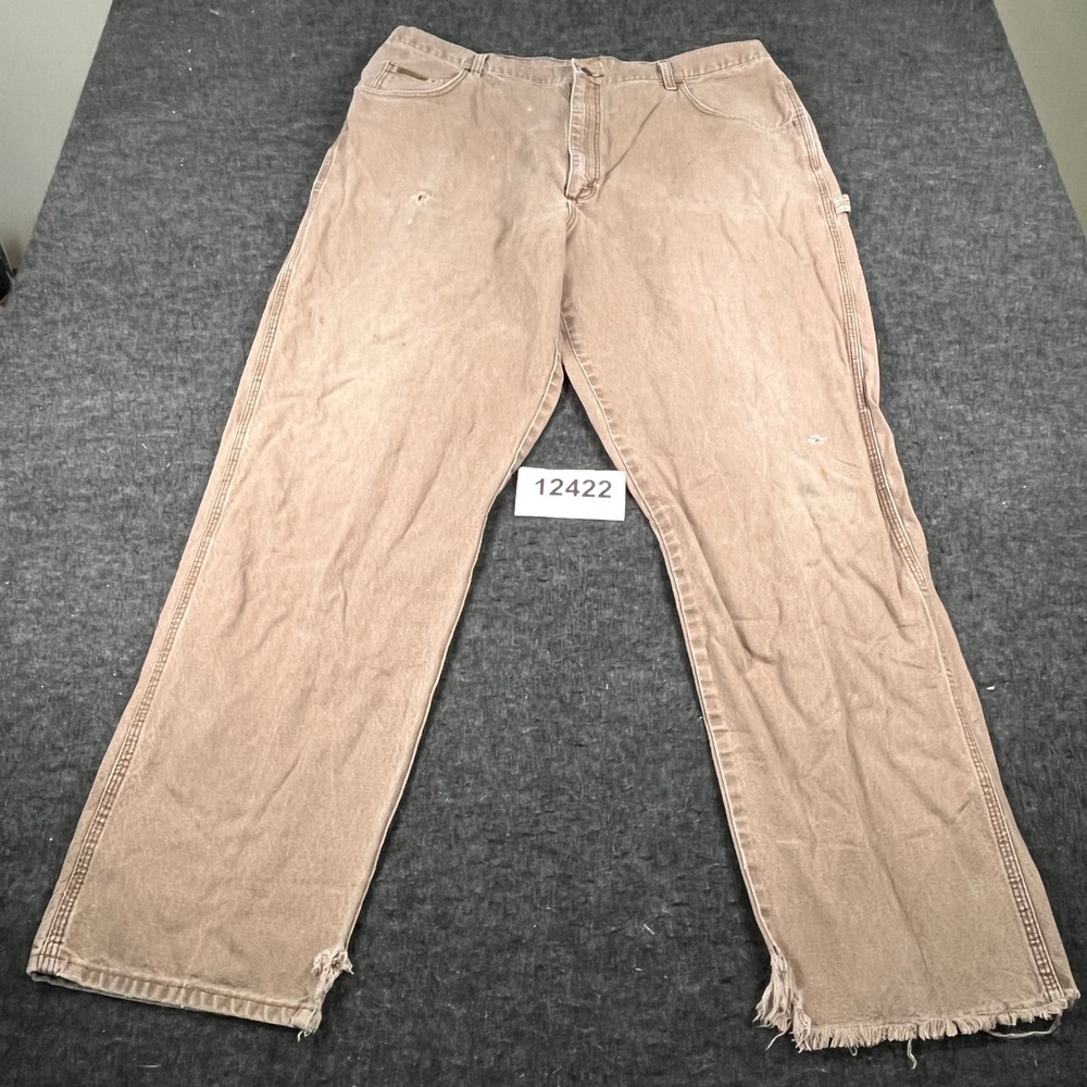 C.E. Schmidt Workwear Carpenter Pants Mens 42x34 Brown Canvas Cotton Utility
